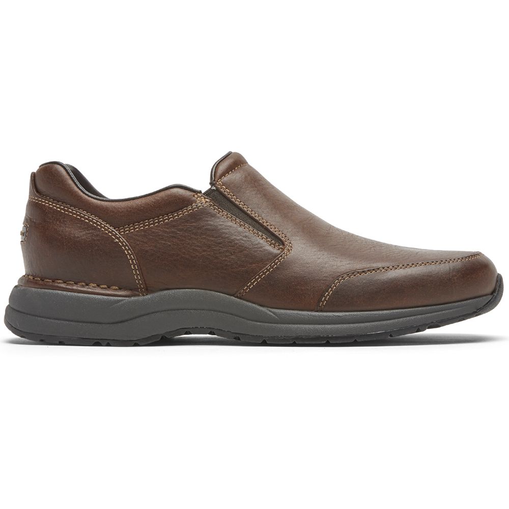 Rockport Canada Edge Hill 2 Double Gore Slip-On - Mens Walking Shoes Light Brown (LIF602138)